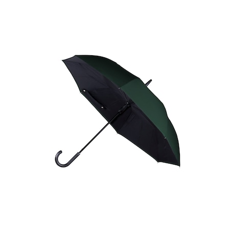 Anyweather Inverted Dual Canopy Umbrella for Wind, Rain, and UV Rays, Hunter Green AWU23GN